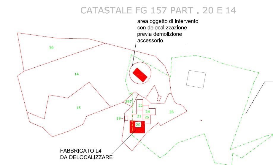Planimetria catastale della delocalizzazione
